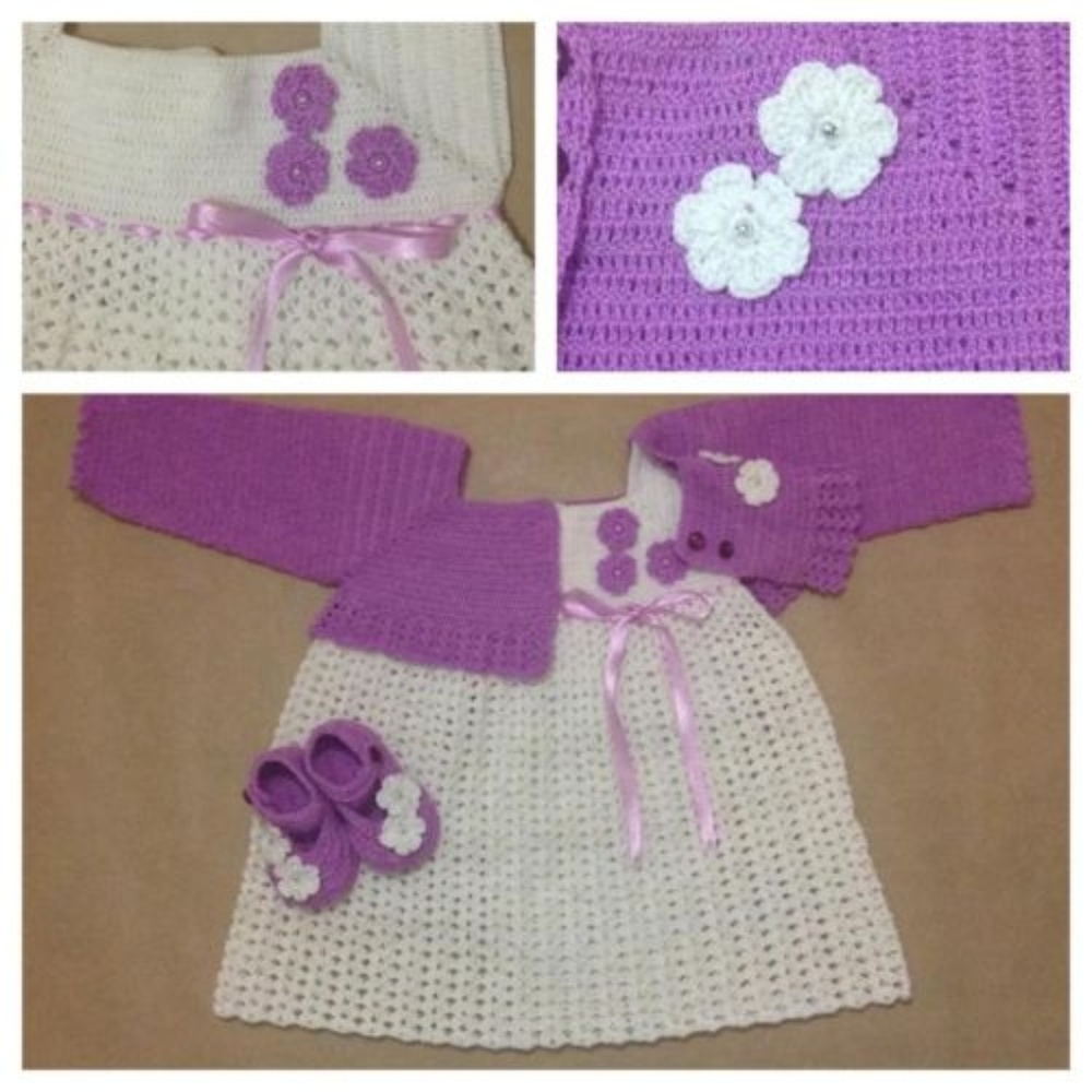 New Handmade Crochet Dress Baby Girl 9 months